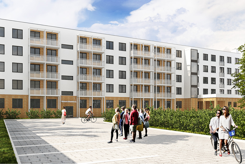 prestiżowy apartamentowiec, w którym znajduje się oferowany do sprzedaży luksusowy apartament Legnica (okolice)