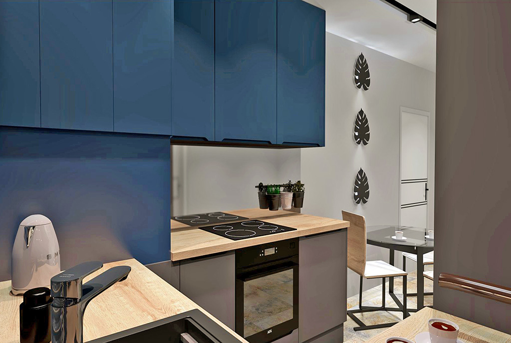 nowoczesna kuchnia w luksusowym apartamencie na sprzedaż Piotrków Trybunalski (okolice)