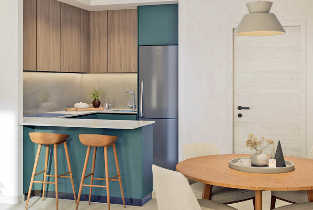 wizualizacja kuchni w ekskluzywnym apartamencie na sprzedaż Dominikana (Bavaro)
