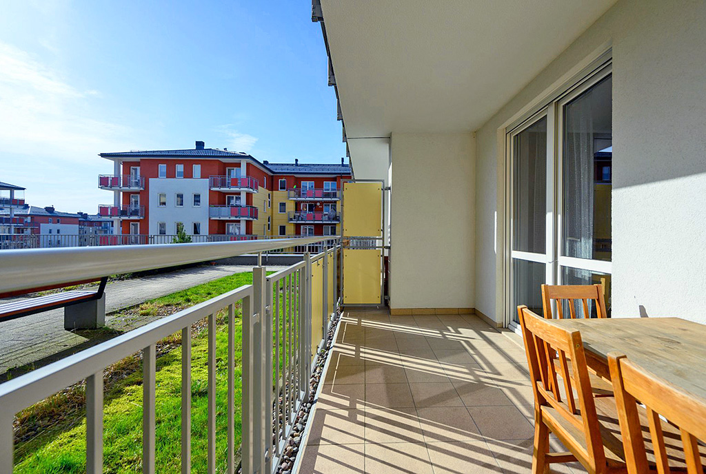 imponujących rozmiarów balkon przy ekskluzywnym apartamencie na sprzedaż Gdańsk okolice
