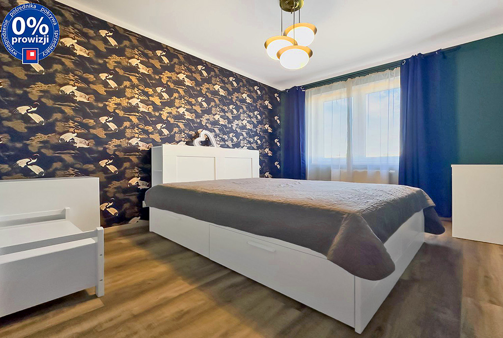 zaciszna sypialnia w ekskluzywnym apartamencie na sprzedaż Katowice okolice