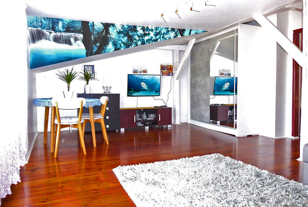 nowoczesny salon w ekskluzywnym apartamencie do wynajęcia Częstochowa