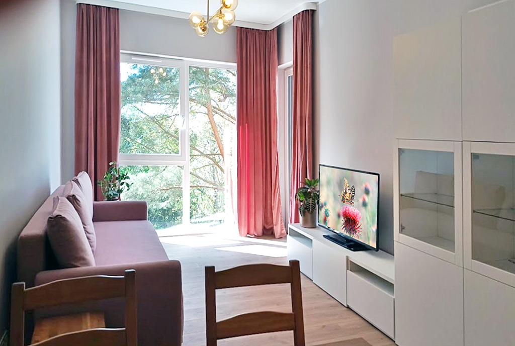 elegancki salon w ekskluzywnym apartamencie do wynajęcia Legnica