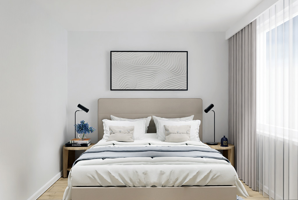 prywatna sypialnia w ekskluzywnym apartamencie na sprzedaż Elbląg