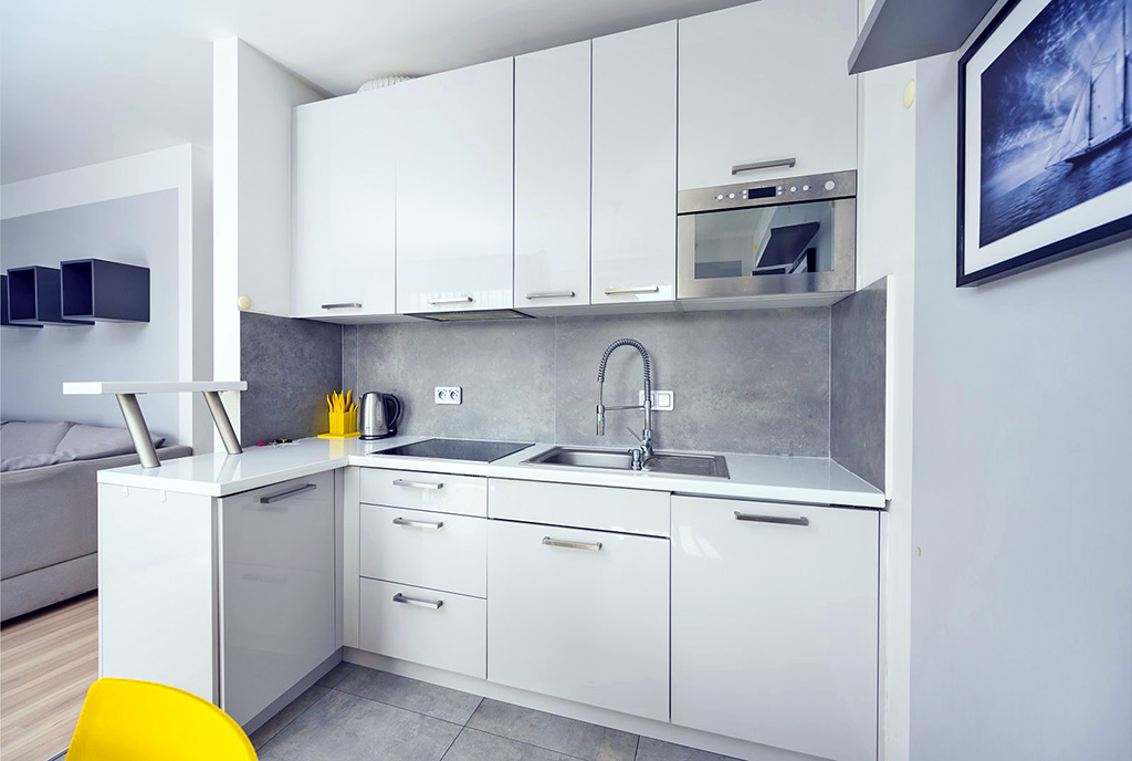 zabudowana kuchnia w luksusowym apartamencie na sprzedaż Gdańsk