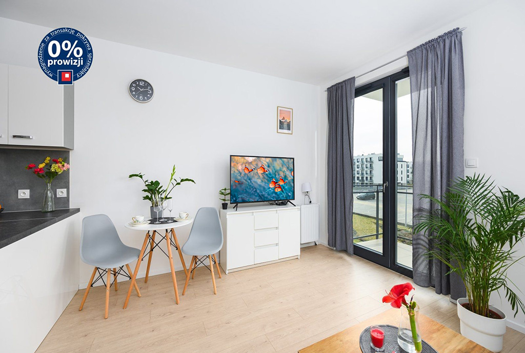nowoczesny salon w ekskluzywnym apartamencie do sprzedaży Gdańsk