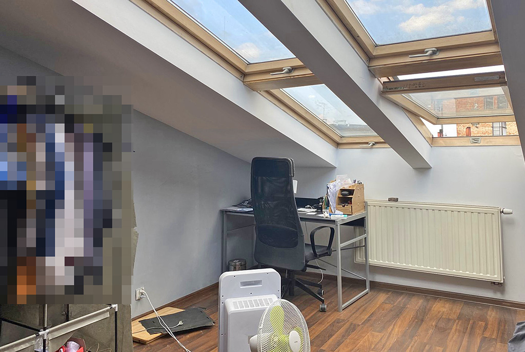 na zdjęciu gabinet w luksusowym apartamencie na sprzedaż Katowice