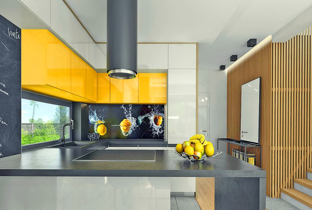 zabudowana nowocześnie kuchnia w ekskluzywnej willi na sprzedaż Wrocław (okolice)