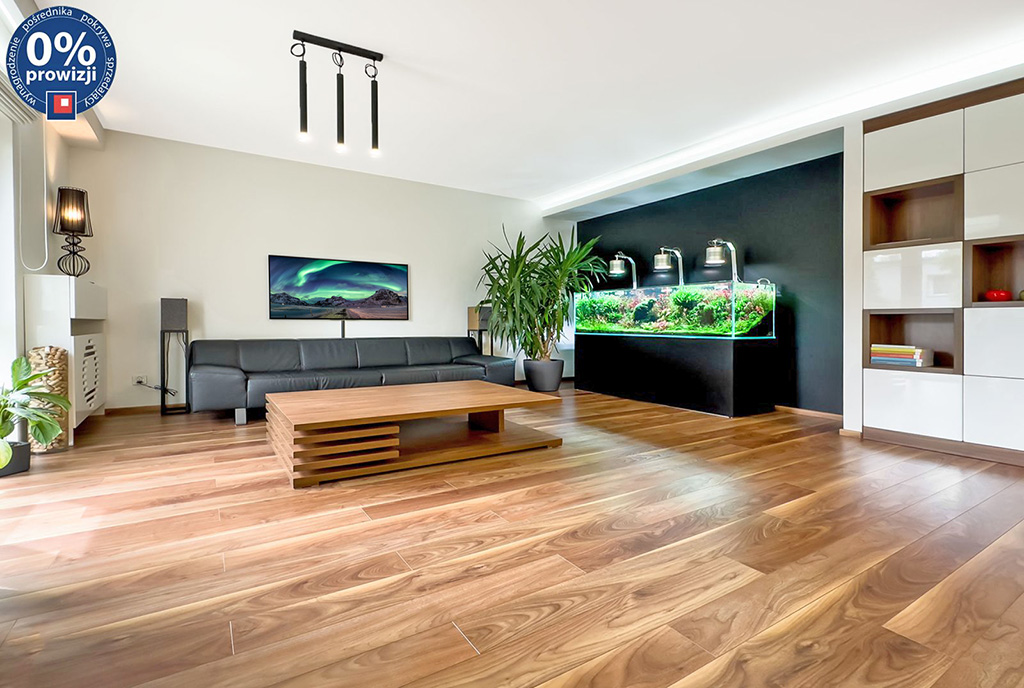 nowoczesny salon w ekskluzywnym apartamencie do sprzedaży Katowice