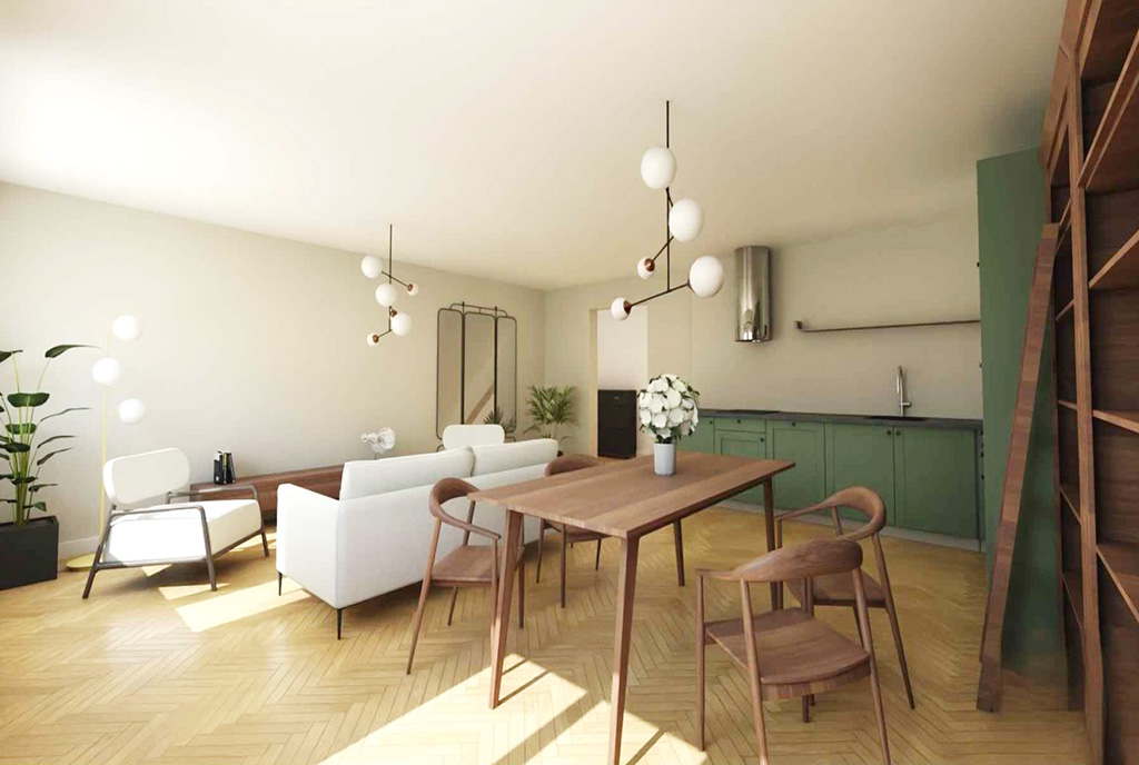 nowoczesny projekt wnętrza ekskluzywnego apartamentu do sprzedaży Katowice