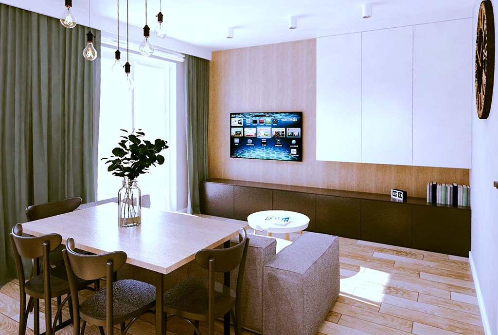 nowoczesny salon w ekskluzywnym apartamencie do sprzedaży Ostrów Wielkopolski
