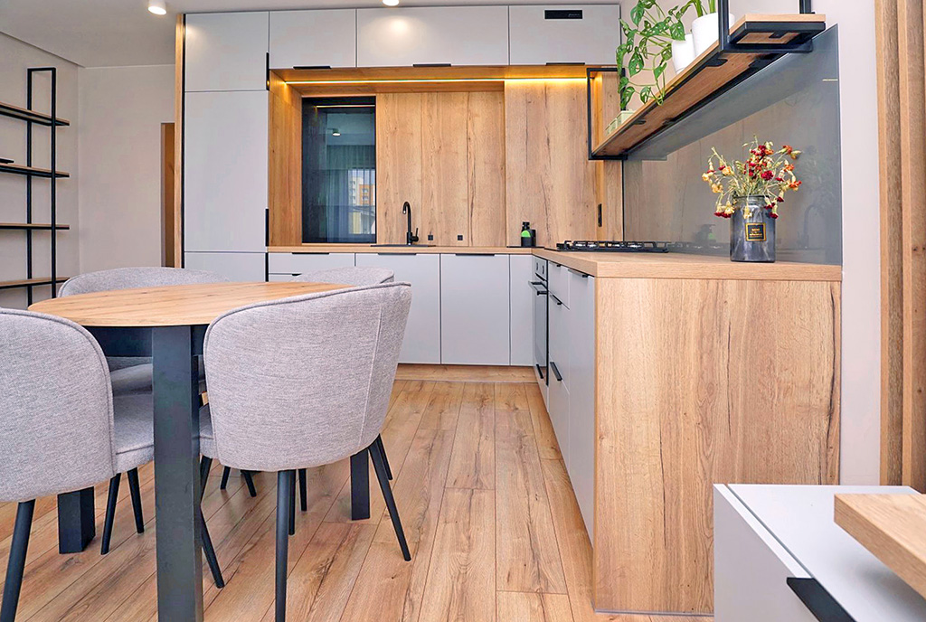 fragment aneksu kuchennego w luksusowym apartamencie do wynajmu Piotrków Trybunalski