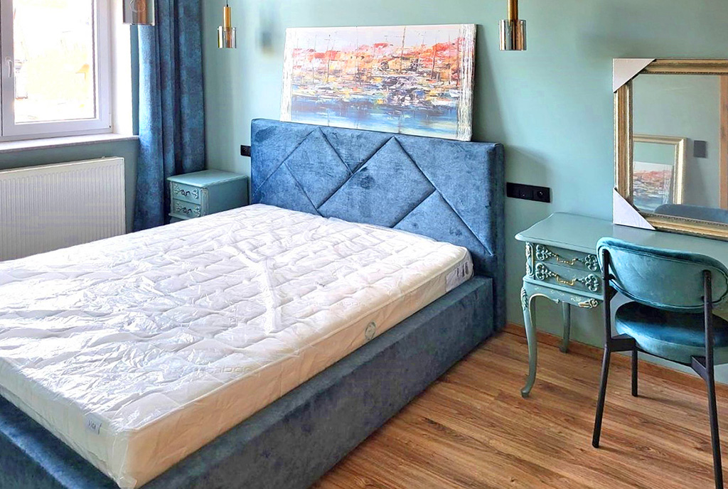 zaciszna sypialnia w ekskluzywnym apartamencie na sprzedaż Bielsko-Biała (okolice)
