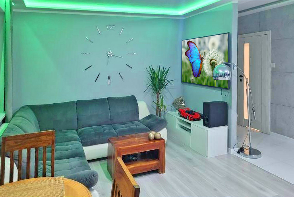 odważne kolory w ekskluzywnym apartamencie do sprzedaży Gdańsk (okolice)