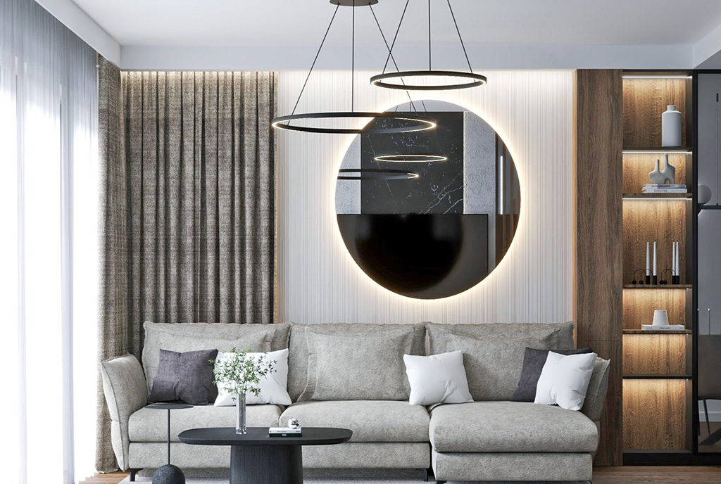 elegancki salon w ekskluzywnym apartamencie do sprzedaży Katowice