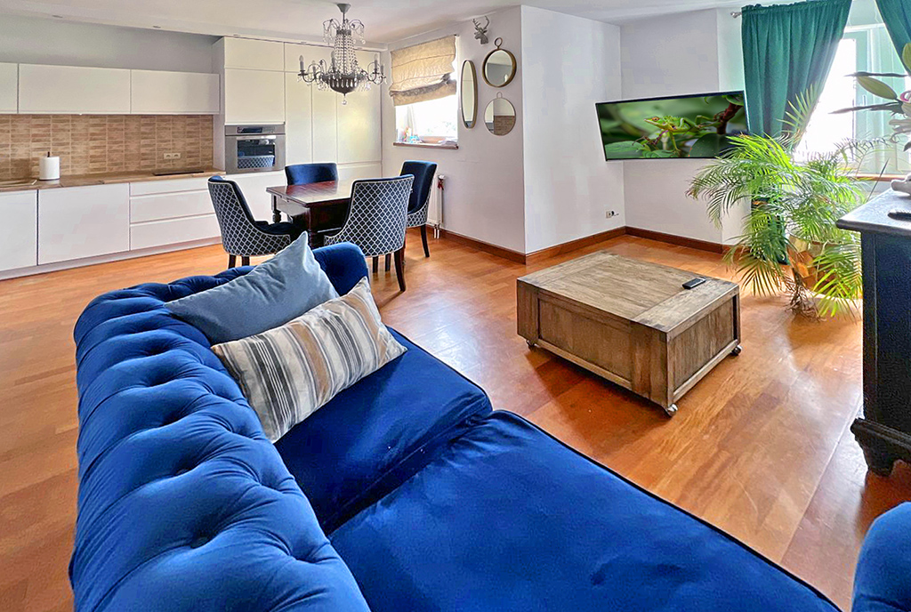 elegancki salon w ekskluzywnym apartamencie do sprzedaży Wałbrzych (okolice)