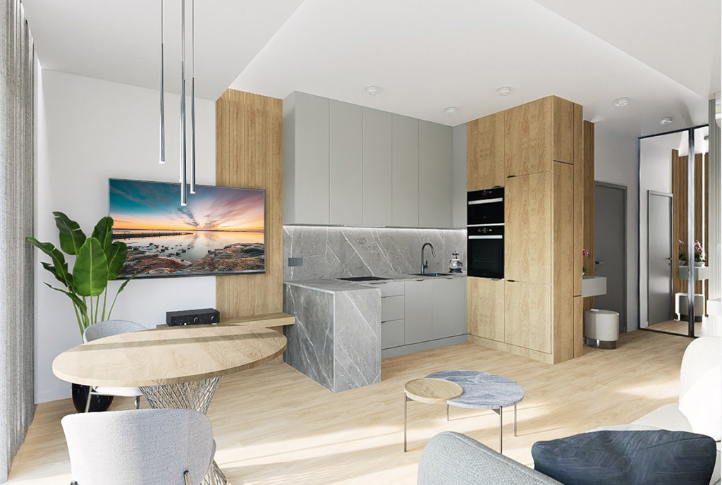 nowoczesne wnętrze ekskluzywnego apartamentu do wynajęcia Katowice