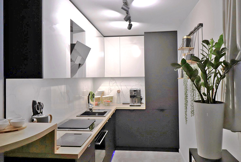 fragment kuchni w luksusowym apartamencie na sprzedaż Bielsko-Biała (okolice)
