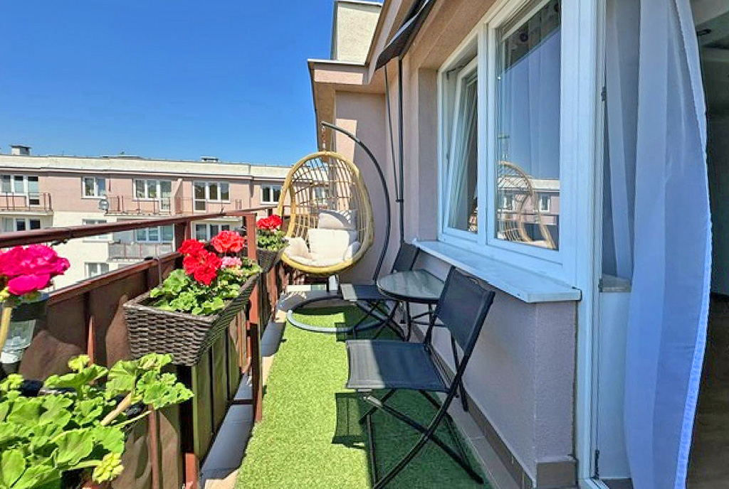 widokowy taras przy ekskluzywnym apartamencie na sprzedaż Gdańsk (okolice)
