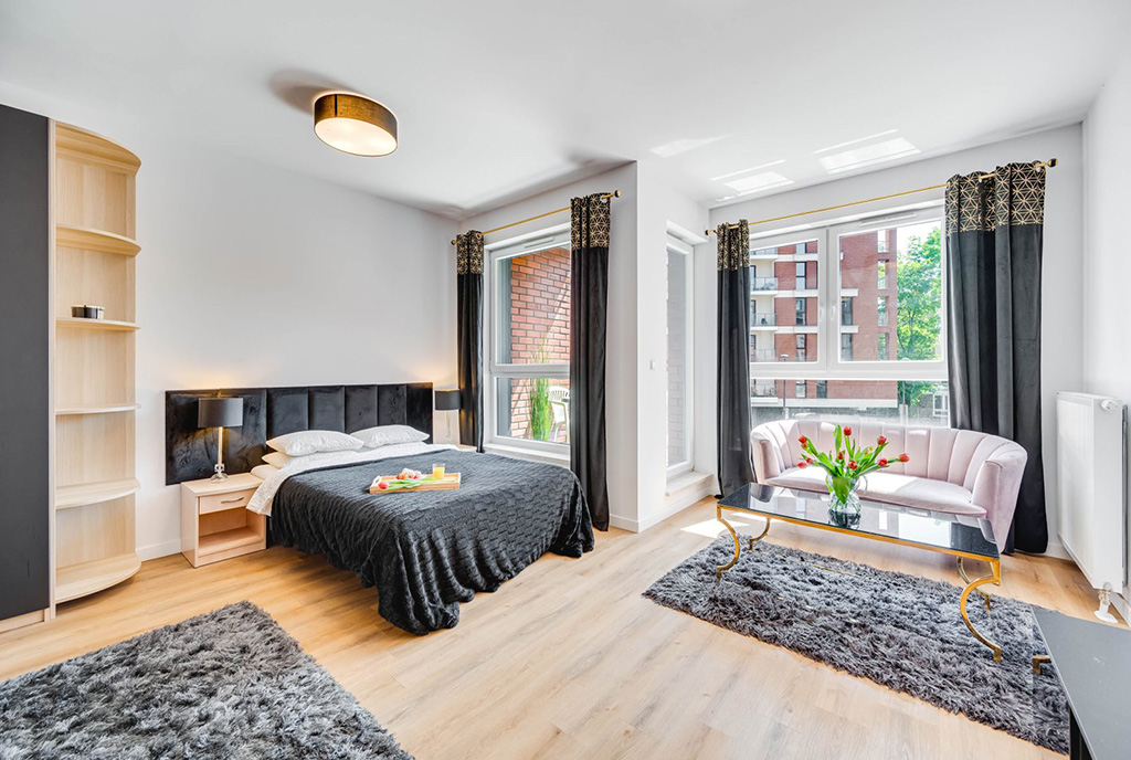 elegancki salon ekskluzywnego apartamentu do sprzedaży Gdańsk