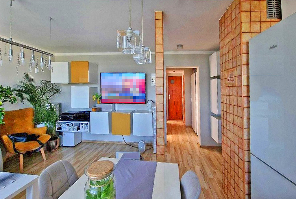 widok na pokój dzienny w luksusowym apartamencie na sprzedaż Katowice (okolice)