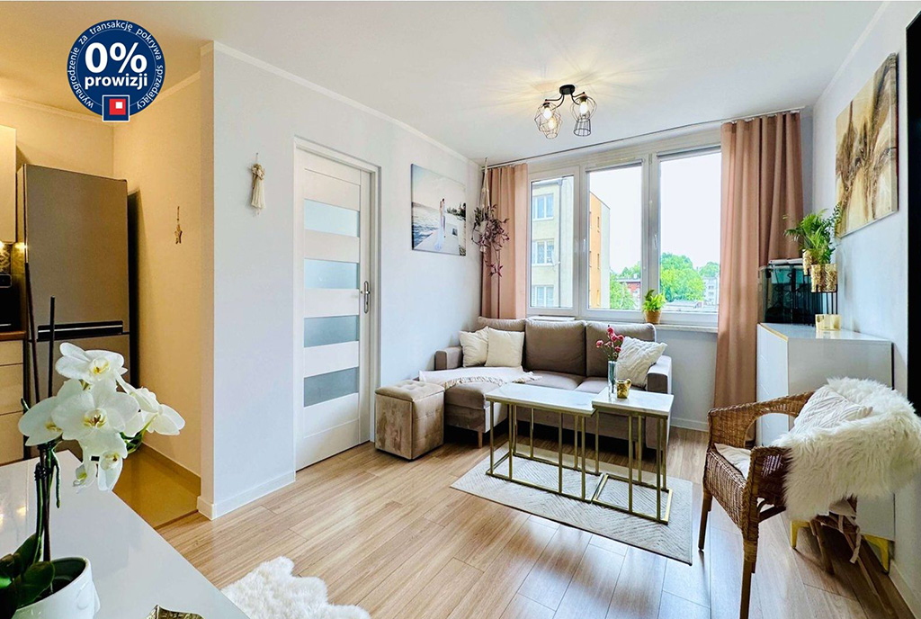 widok na pokój dzienny w luksusowym apartamencie na sprzedaż Katowice (okolice)