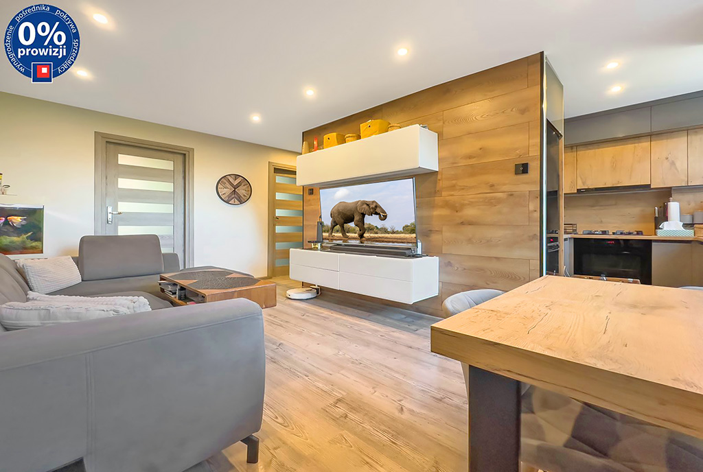 nowoczesny salon w ekskluzywnym apartamencie do sprzedaży Katowice (okolice)