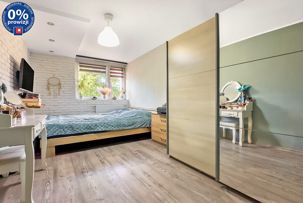 na zdjęciu sypialnia w ekskluzywnym apartamencie na sprzedaż Katowice (okolice)