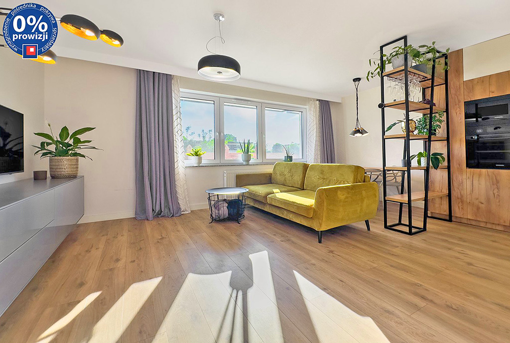 nowoczesny salon w ekskluzywnym apartamencie do sprzedaży Wrocław (okolice)