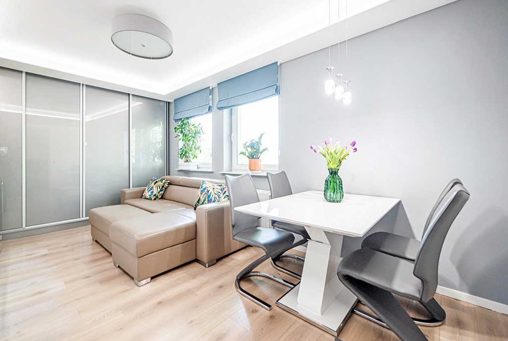 nowoczesna aranżacja wnętrza ekskluzywnego apartamentu do sprzedaży Wrocław