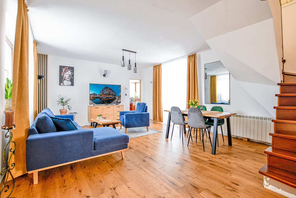 elegancki salon w ekskluzywnej willi do sprzedaży Poznań