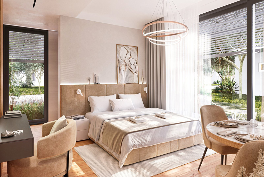 fragment sypialni w ekskluzywnym apartamencie na sprzedaż Chorwacja (Split)