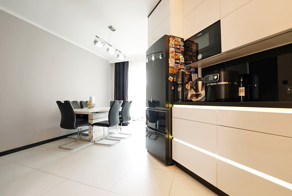imponująca kuchnia w ekskluzywnym apartamencie na sprzedaż Gorzów Wielkopolski