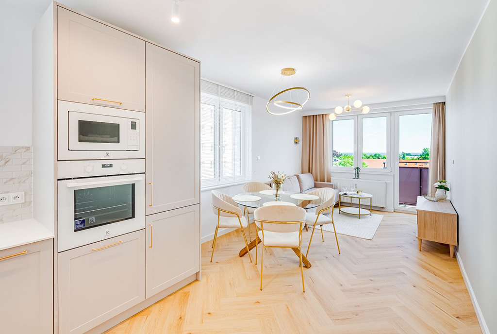 estetycznie wykończone wnętrze ekskluzywnego apartamentu do sprzedaży Sopot