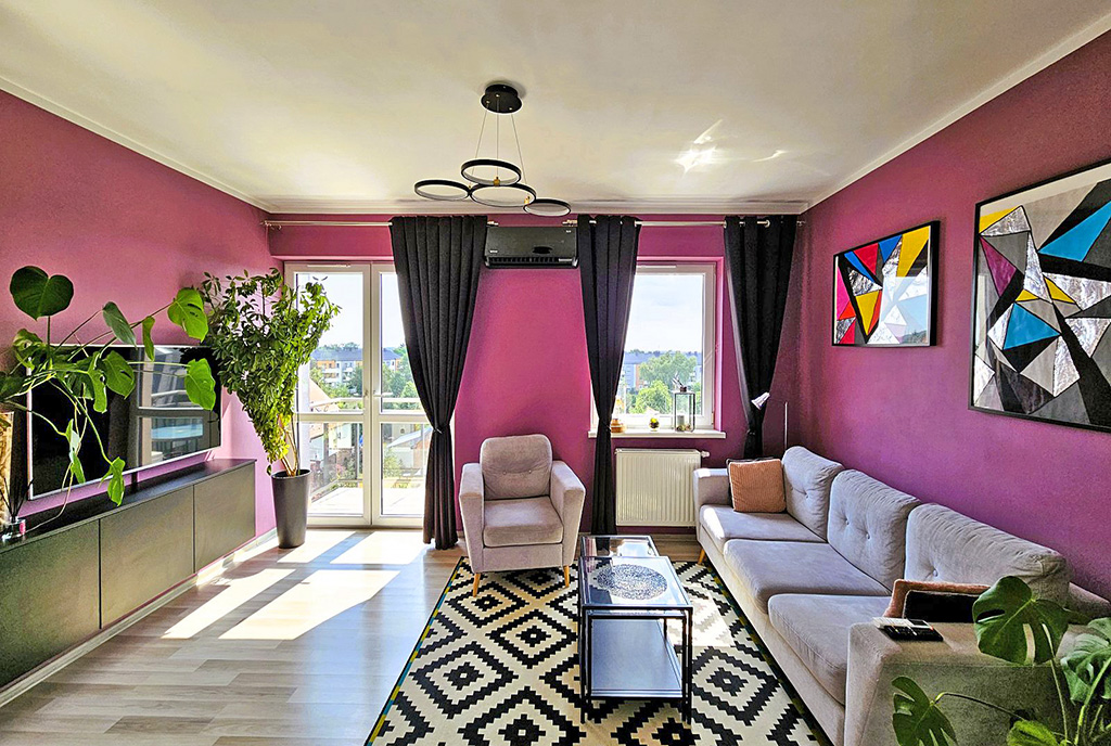 elegancki salon w ekskluzywnym apartamencie do sprzedaży Wrocław (okolice)