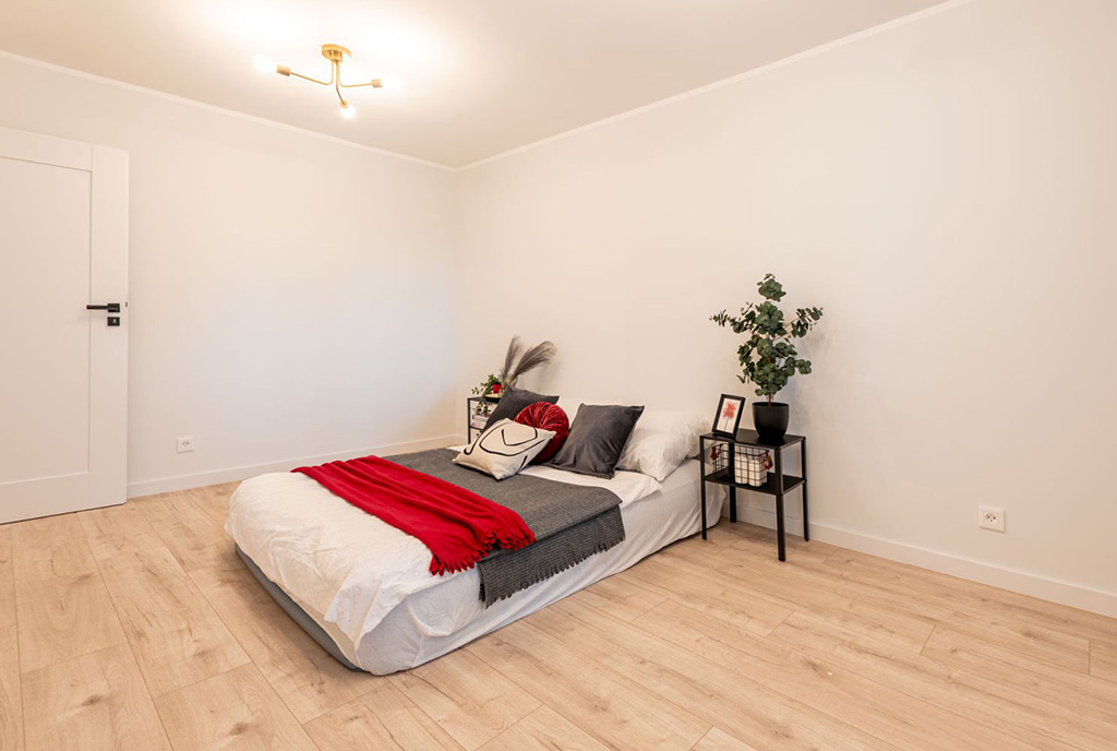 nowoczesna sypialnia w ekskluzywnym apartamencie na sprzedaż Elbląg