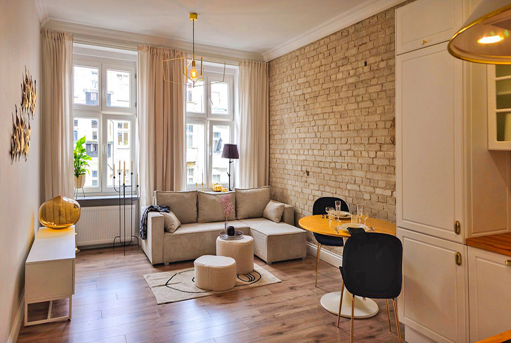 kameralny salon w ekskluzywnym apartamencie do sprzedaży Wrocław