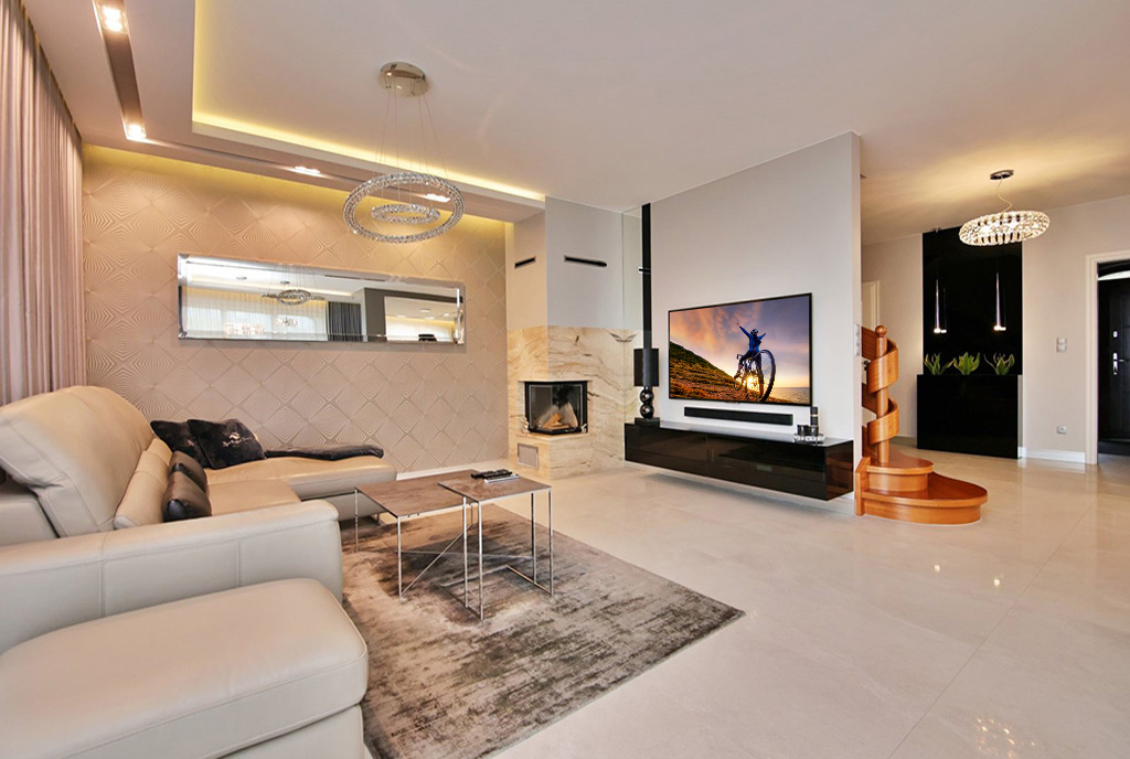 imponujący salon w luksusowej willi na sprzedaż Frankfurt nad Odrą (okolice, po polskiej stronie)