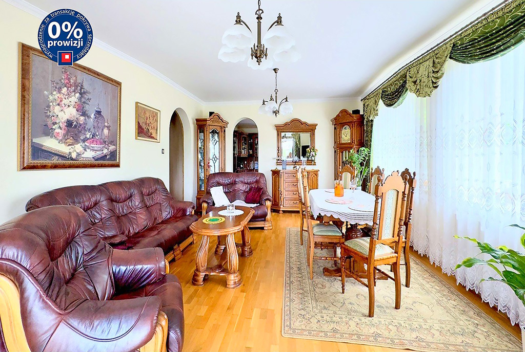 elegancki salon w luksusowej willi na sprzedaż Katowice (okolice)