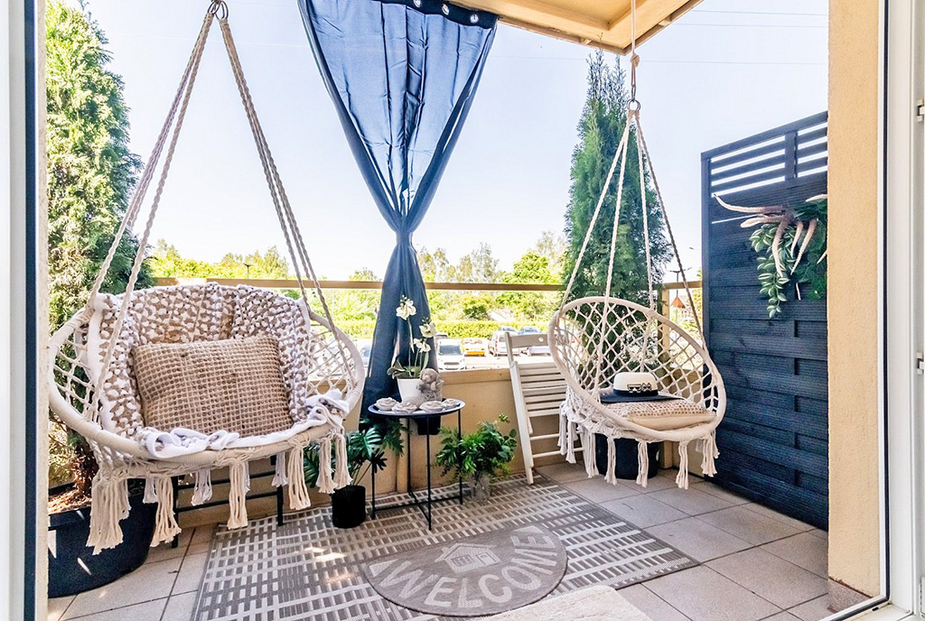 kameralny balkon/taras przy ekskluzywnym apartamencie na sprzedaż Gdańsk