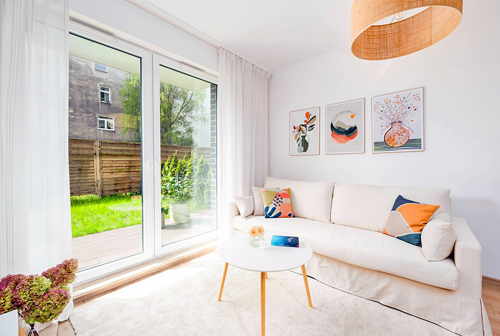 kameralny salon w ekskluzywnym apartamencie do sprzedaży Gdańsk