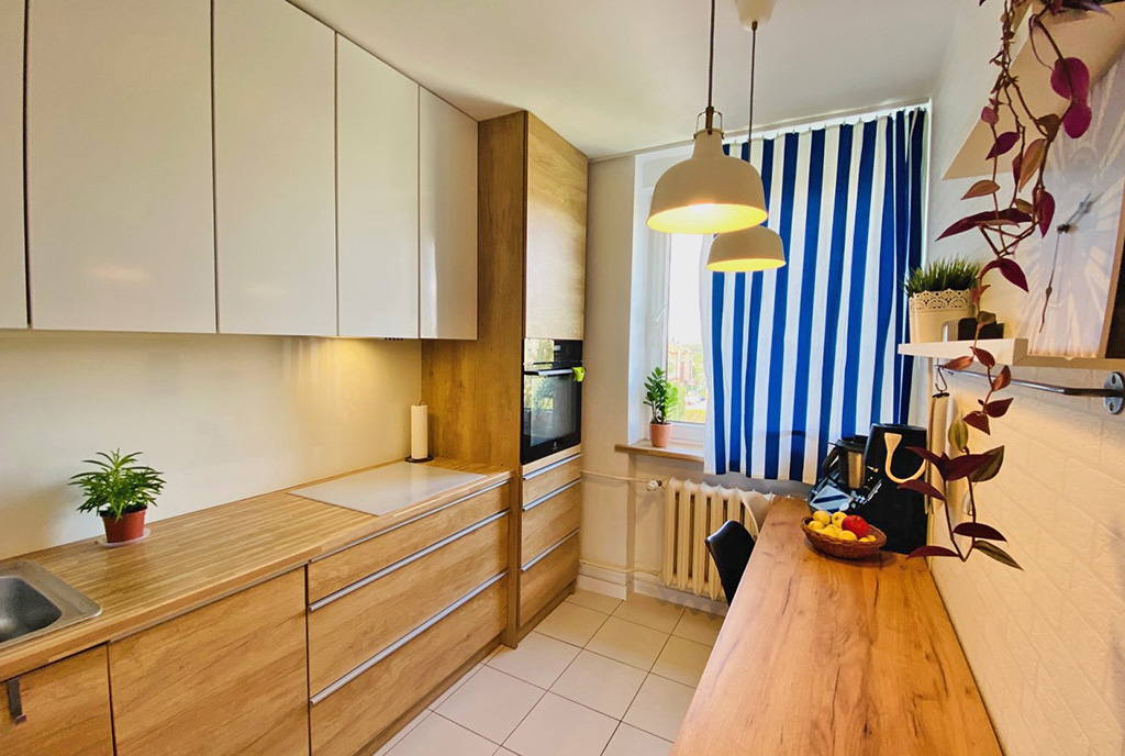 funkcjonalna kuchnia w luksusowym apartamencie na sprzedaż Katowice (okolice)