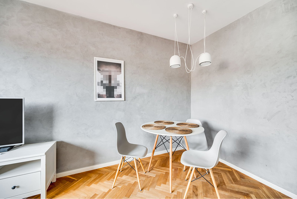 zbliżenie na jadalnię w luksusowym apartamencie na sprzedaż Sopot