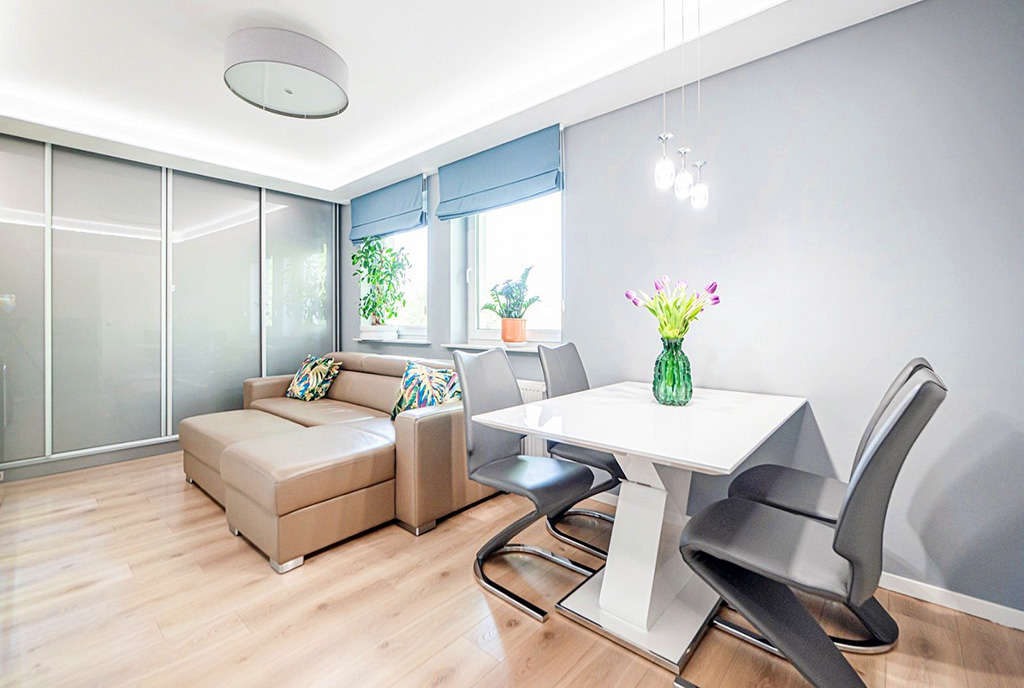 zbliżenie na salon w ekskluzywnym apartamencie do sprzedaży Wrocław