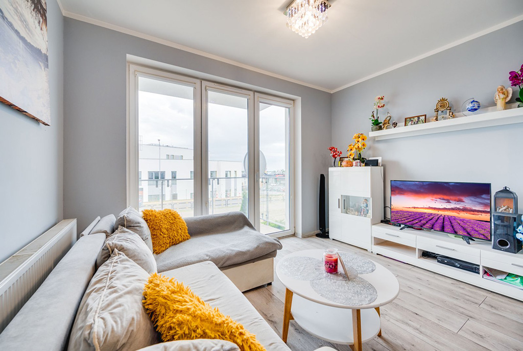 elegancki salon w ekskluzywnym apartamencie do sprzedaży Gdańsk