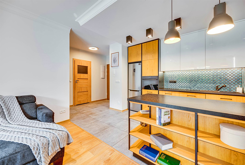 kameralna kuchnia w luksusowym apartamencie do sprzedaży Gdańsk