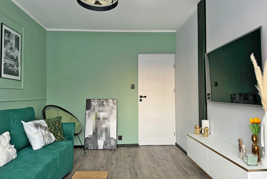 jeden z pokoi w luksusowym apartamencie na sprzedaż Gorzów Wielkopolski