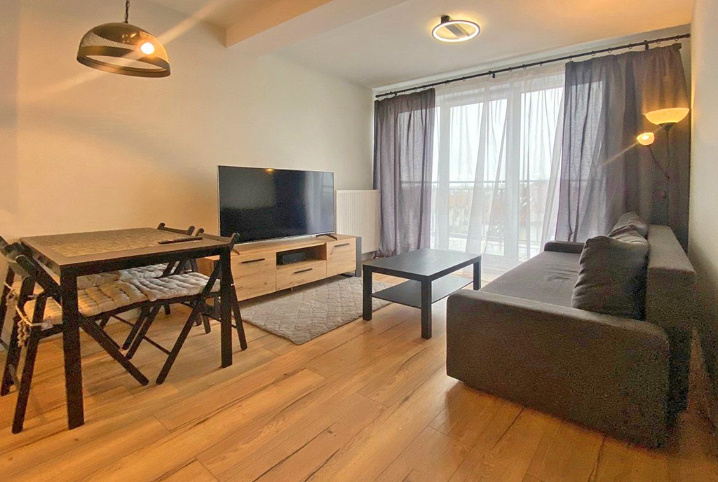 fragment pokoju gościnnego w ekskluzywnym apartamencie na wynajem Szczecin (okolice)