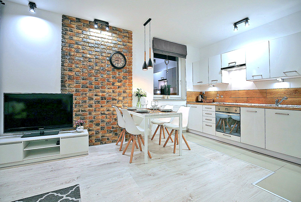 nowoczesna kuchnia w luksusowym apartamencie do wynajmu Szczecin