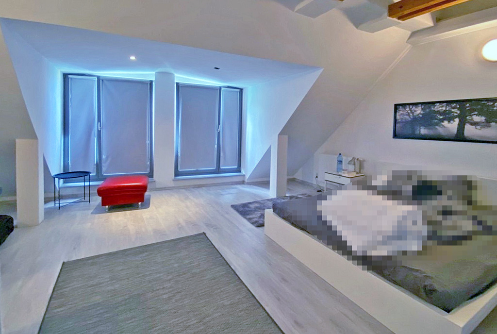 fragment sypialni w ekskluzywnym apartamencie na wynajem Szczecin